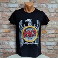 Нова мъжка тениска с дигитален печат на музикалната група Slayer, снимка 1 - Тениски - 42648624