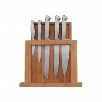 Висококачествен сет ножове със стойка и дъска, снимка 2 - Прибори за хранене, готвене и сервиране - 34822924
