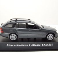 Mercedes C-Klasse T-Modell S203 Kombi 2001 - мащаб 1:43 Maxichamps моделът е нов в PVC дисплей-кейс, снимка 14 - Колекции - 40439228