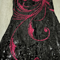 Къса рокля на паети размер S, снимка 3 - Рокли - 36116515