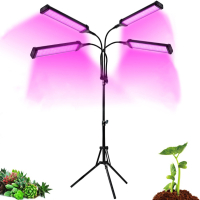 Лампа за отглеждане на растения STELS, Трипод, Таймер, 80W, Черен, снимка 2 - Други - 41929898