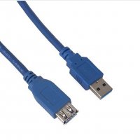 Кабел USB3.0 Мъжко към Женско 1.5m Син VCom SS001299 Cable USB - USB M/F, снимка 3 - Кабели и адаптери - 34333366