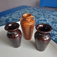 ✅Комплект от две мини вазички и амфора керамика, снимка 5 - Вази - 40643463