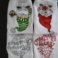 Ръчно рисувани коледни чорапи, снимка 10 - Коледни подаръци - 42129412