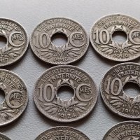 10 сантима 1917 - 1939 Франция - 17 броя без повтарящи, снимка 3 - Нумизматика и бонистика - 40111377