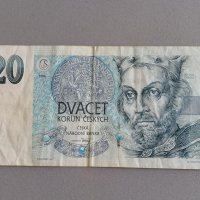 Банкнота - Чехия - 20 крони | 1994г., снимка 1 - Нумизматика и бонистика - 42471406