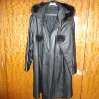 Дамско кожено палто, снимка 1 - Палта, манта - 34434800
