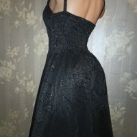 Черна официална рокля с отблясъци М, снимка 9 - Рокли - 38777941
