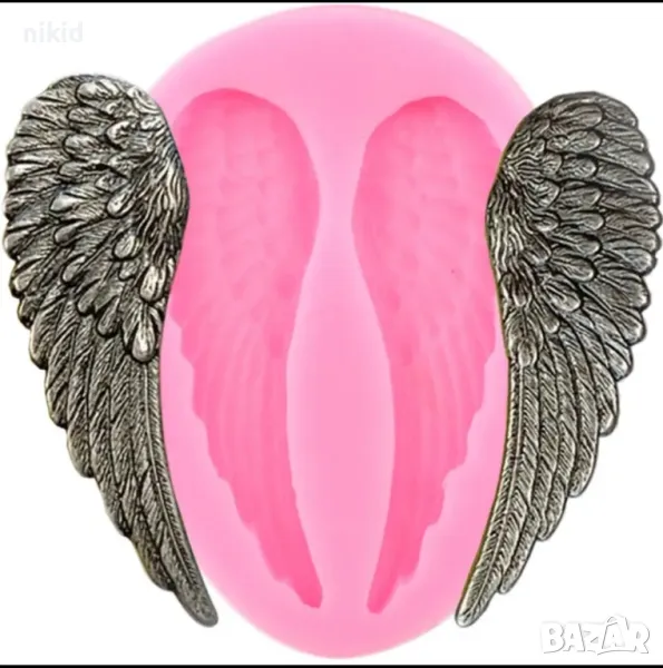 2 тесни крила крило силиконов молд форма фондан гипс шоколад, снимка 1