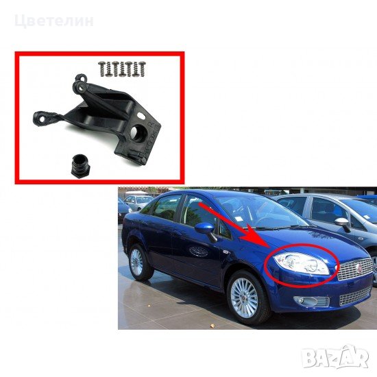 Ремонтен комплект щипки за фар Fiat Linea 07-18 фиат линеа, снимка 1