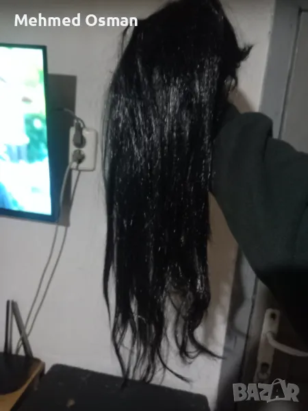 перука черна дълга коса, снимка 1