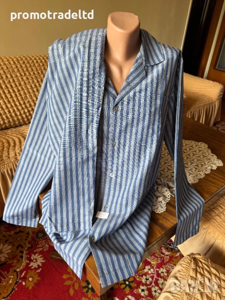 Български Мъжки пижами дълъг такава прав панталон , снимка 1