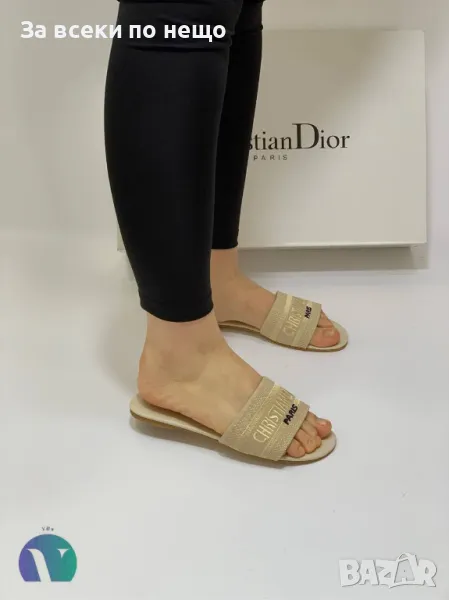 Christian Dior Дамски Бежови Чехли Кристиан Диор Код E308 , снимка 1