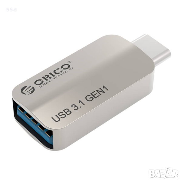 Orico адаптер Adpater OTG USB 3.1 Type C to Type A/F, Metal - CTA2-SV  - 24 месеца гаранция, снимка 1