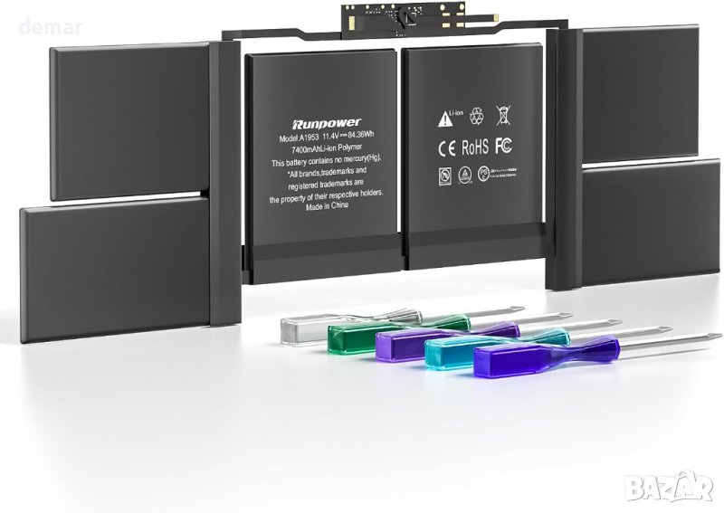 A1990 A1953 батерия за лаптоп Runpower за MacBook Pro 15, снимка 1