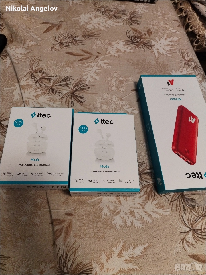 слушалки и преносима батерия , снимка 1