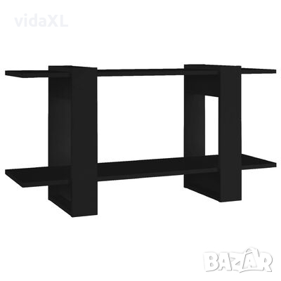 vidaXL Етажерка за книги, черна, 100x30x51 см, инженерно дърво, снимка 1