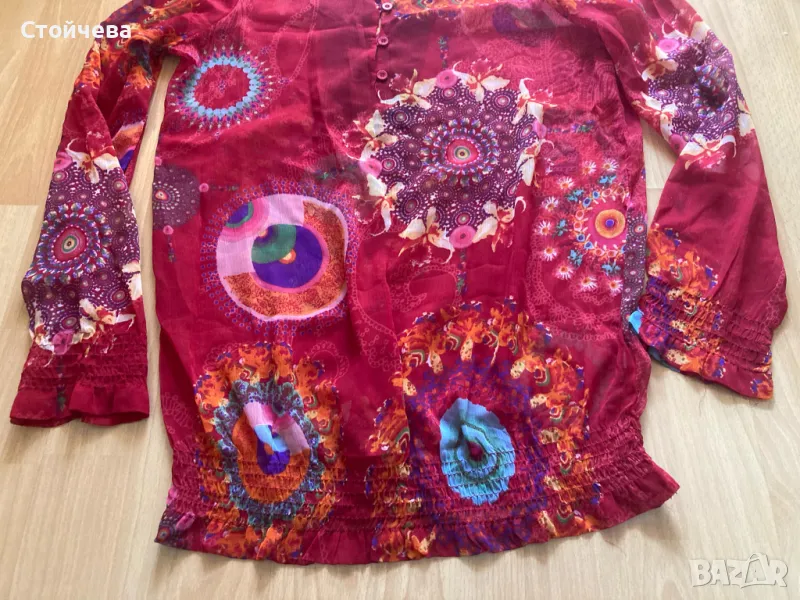 Десигуал лятна прозрачна блуза, снимка 1