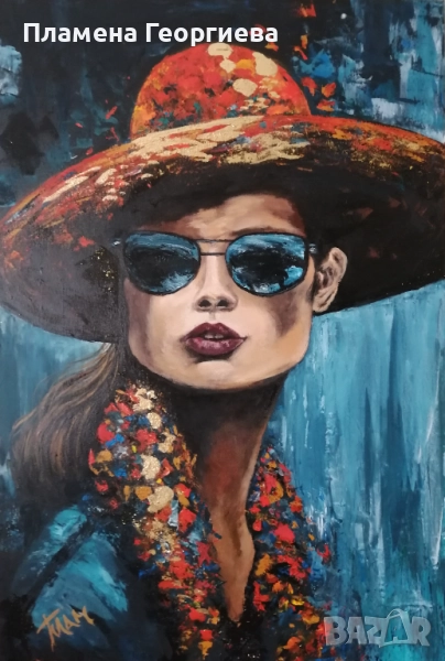 Оригинална авторска картина "Злато" - 60/90 см, снимка 1