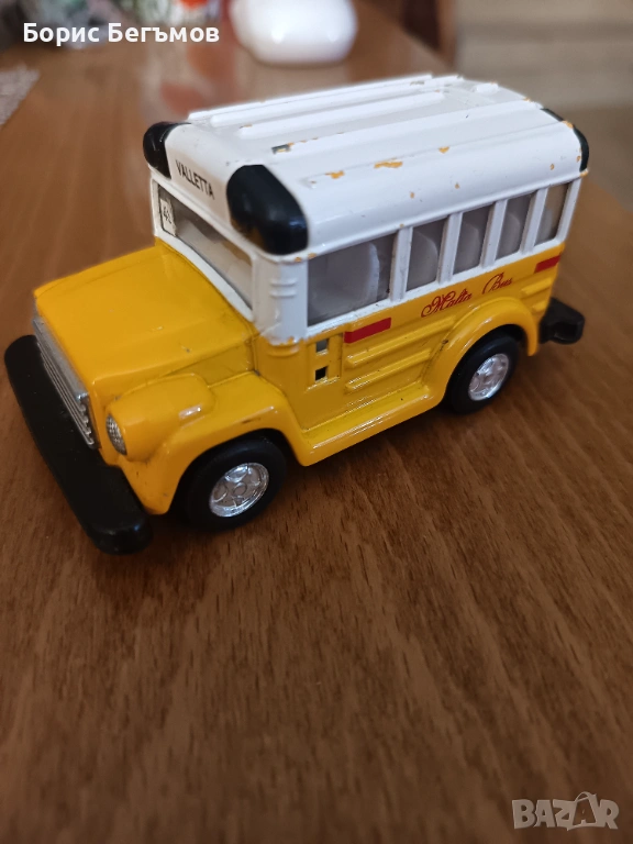 Количка/бус Malta Bus Yellow 4" Long, снимка 1