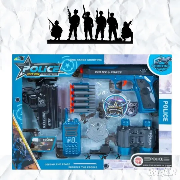 Детски полицейски комплект 7 части, снимка 1