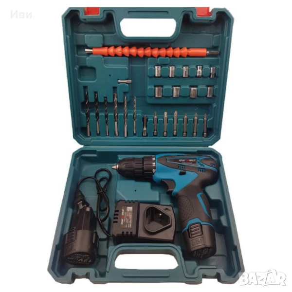 Акумулаторен Винтоверт с две батерии - Компелкт, снимка 1