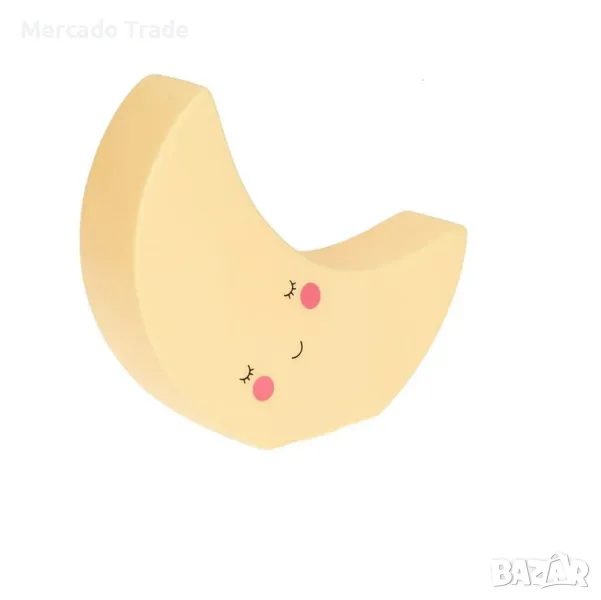 Декоративна детска нощна лампа Mercado Trade, Луна, Жълт, снимка 1