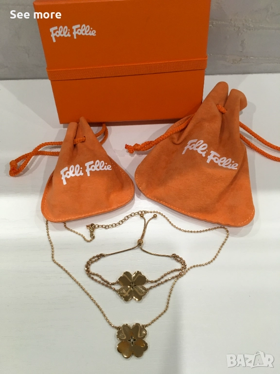 FOLLI FOLLIE дамски сет стомана с розова позлата, снимка 1
