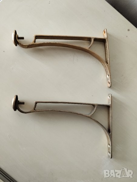 стари месингови държачи за корниз, снимка 1