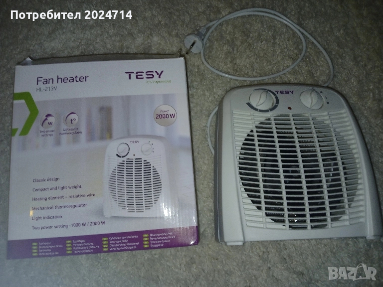 Вентилаторна печка духалка Tesy, снимка 1