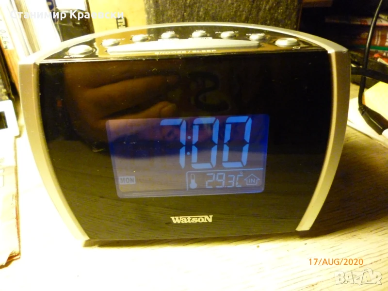 Watson UR 4823 - clock alarm radio thermometer, снимка 1
