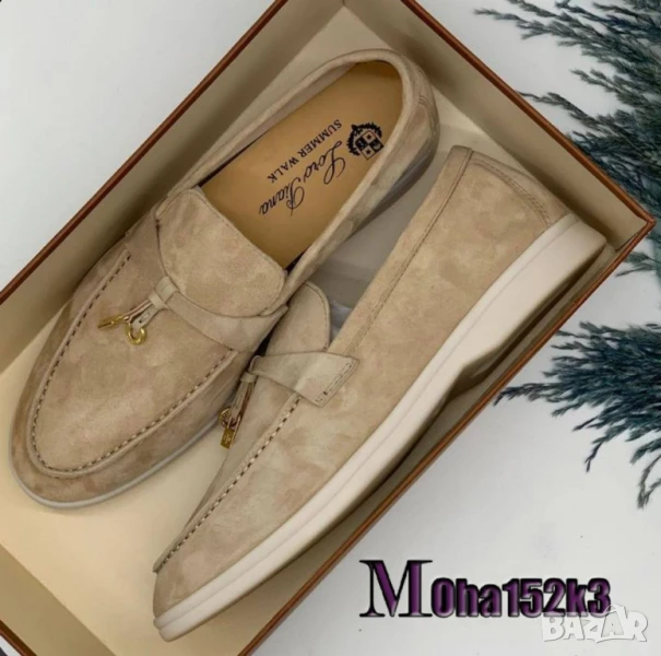 мокасини от естествен велур loro piana , снимка 1