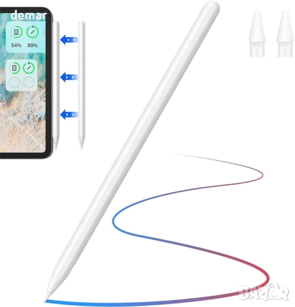 TECHGEAR Pencil 2-ро поколение, магнитен стилус с безжично зареждане, снимка 1