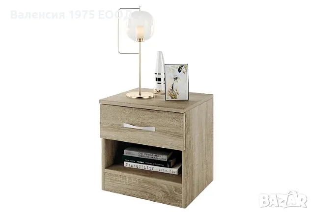 Нощно шкафче Сити 3007 сонома, орех или комбинация бяло/ арвен, снимка 1