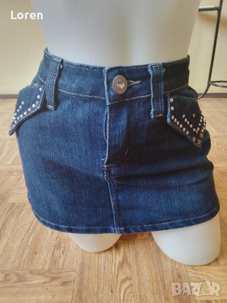 💙Be you💙Дънкова пола с камъчета, снимка 1