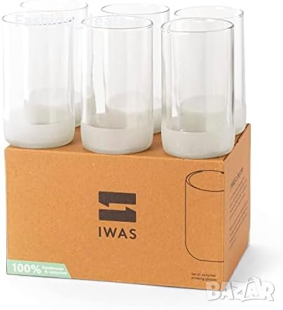 Нов комплект от 6 броя Устойчиви чаши за вода коктейли сокове Екологични чисти, снимка 1