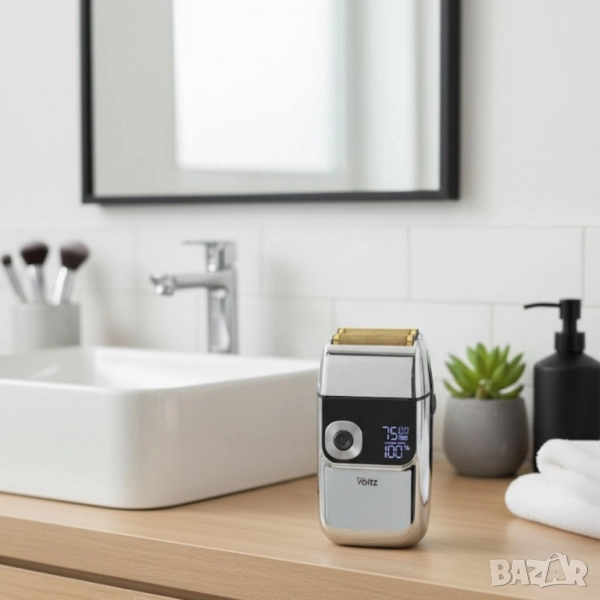 Акумулаторна самобръсначка и тример 2в1 Oliver Voltz , 5W, LCD дисплей, батерия 1400mAh, снимка 1