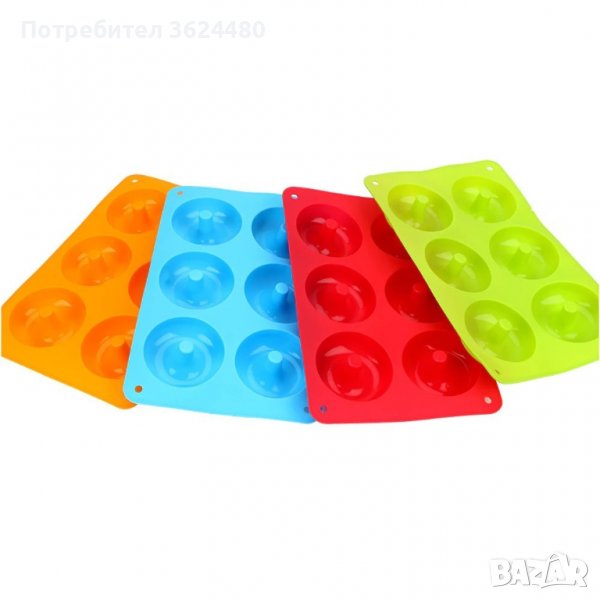 Силиконова форма за понички със 6 гнезда Силиконова форма за понички със 6 гнезда Силиконова форма з, снимка 1