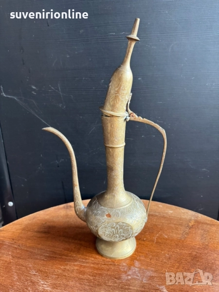 старинен месингов ибрик, снимка 1