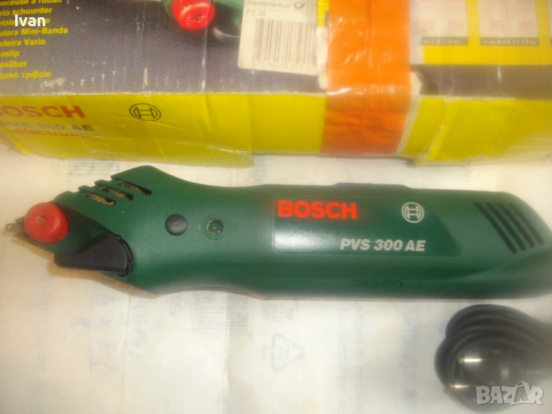 Швейцарски ел. двустранен мини лентов шлайф BOSCH Made in SWITZERLAND шлайфане труднодостъпни места, снимка 1