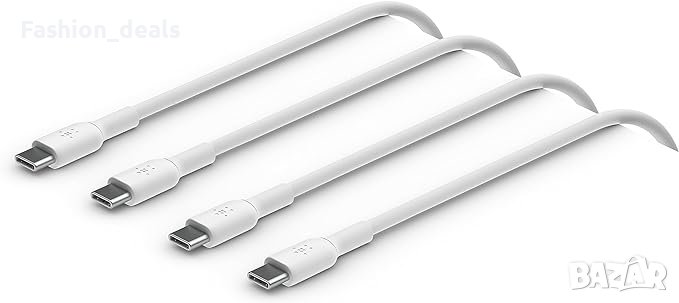 Нови Belkin 2 броя USB-C към USB-C кабел за бързо зареждане телефон 1 метър, снимка 1