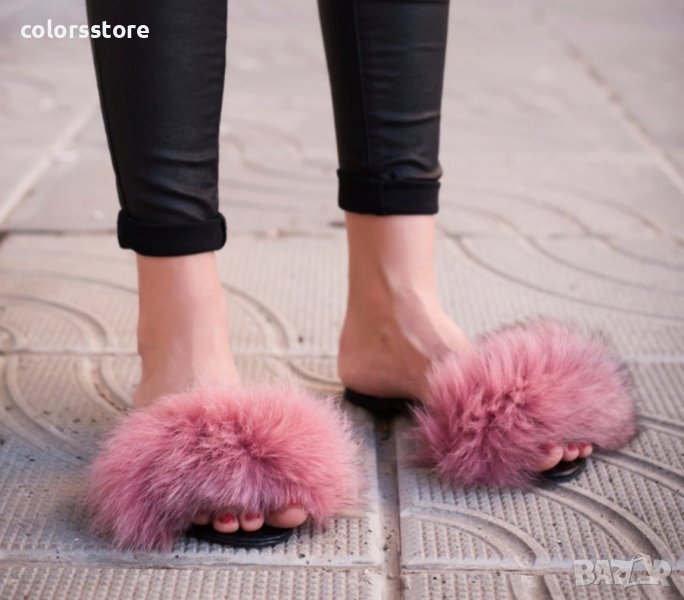 Равни чехли - розов ЕСТЕСТВЕН пух - 1515, снимка 1