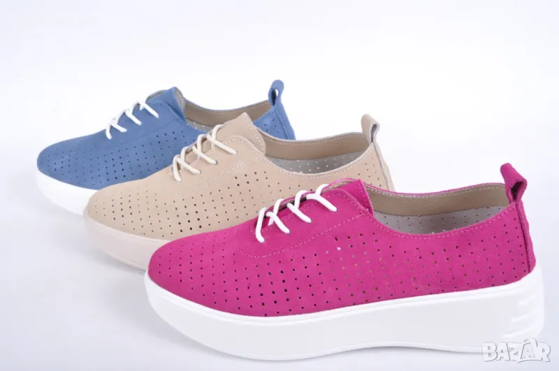 СЕЗОН'25! Дамски обувки от естествен велур - Три цвята, снимка 1