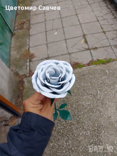 Метална роза ръчно направена ПРОМО, снимка 1