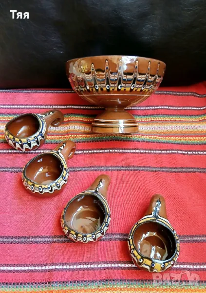 Троянска керамика фруктиера с кратунки , снимка 1