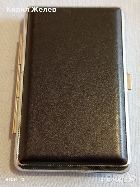 Стара кожена дамска табакера елегантен дизайн 48949, снимка 1