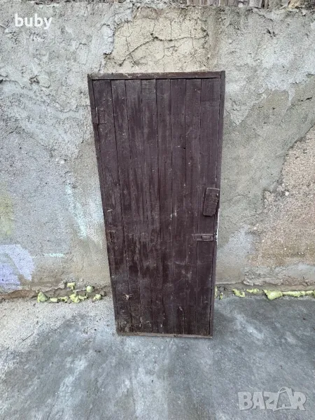 Дървена врата с каса, снимка 1