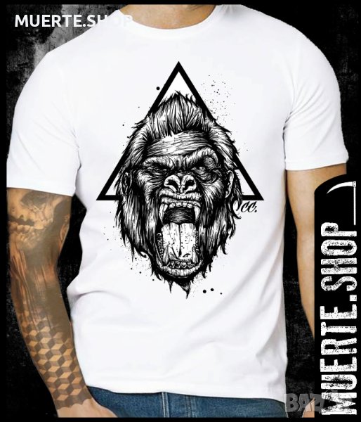 Тениска с щампа GORILLA TRIANGLE, снимка 1