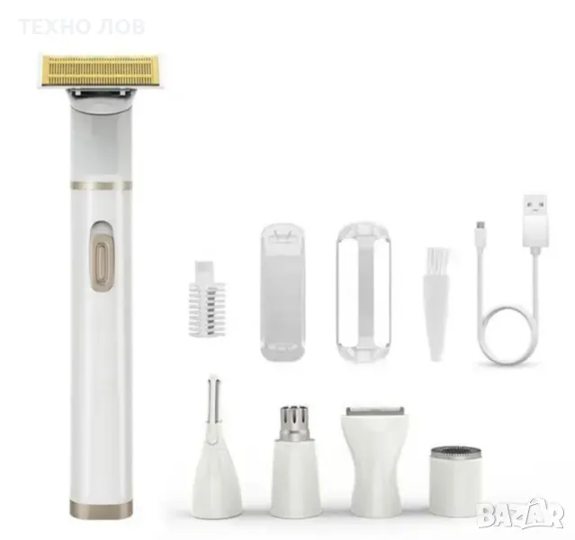 тример за косми по тялото, самобръсначка, акумулаторна, водоустойчива,ергономичен дизайн, снимка 1