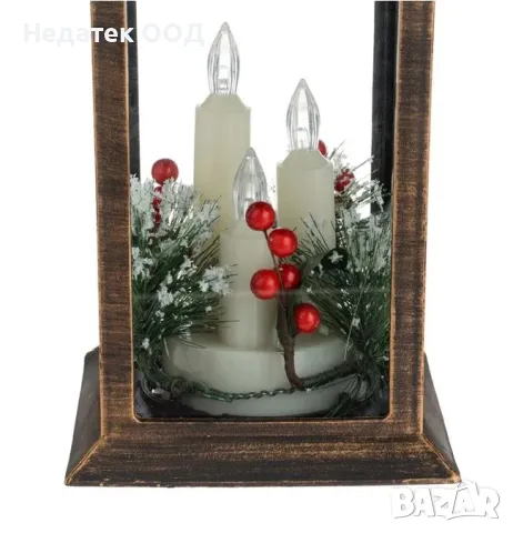 Коледен, декоративен, фенер, Плодове, 14x14x32cm, снимка 2 - Декорация за дома - 47954397